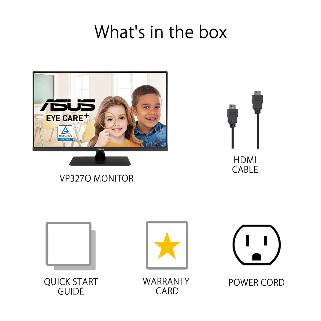 ASUS 27" Computer Monitor (VA279QG) - Full HD, IPS, 120Hz, 1ms MPRT, Adaptive-Sync, Eye Care, Low Blue Light, Flicker Free, HDMI, DisplayPort, VGA, Speakers, VESA Mountable, 99% sRGB, 3yr Warranty