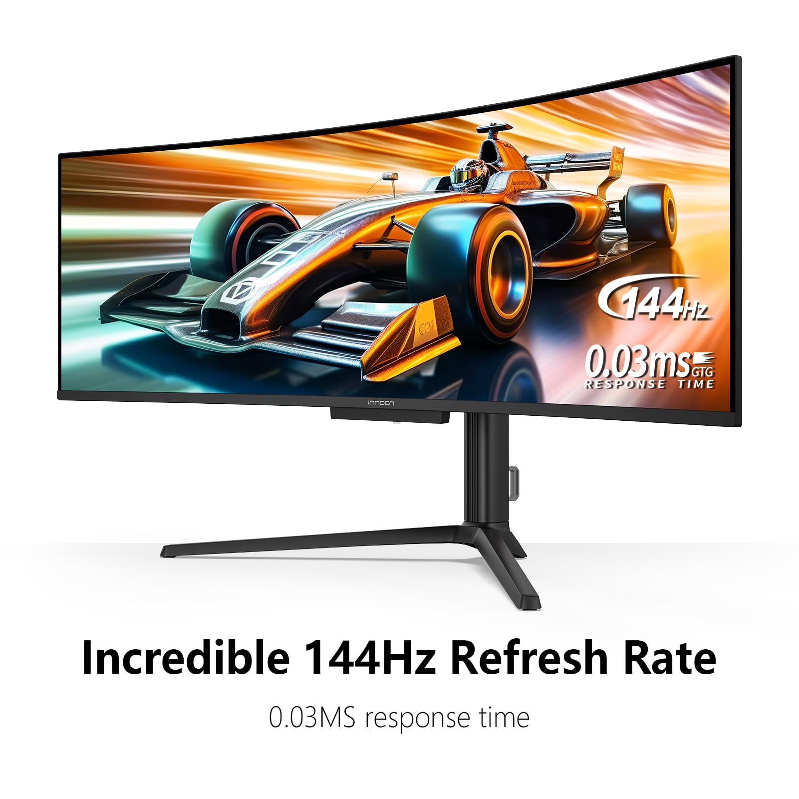 INNOCN 49" Curved Monitor Ultrawide Gaming 5K2K 120Hz 32:9 R1800-49C1R | 5120 x 1440P, 99% sRGB, HDR400, USB C, DisplayPort, HDMI, Built-in Speakers, Height/Tilt Adjustable
