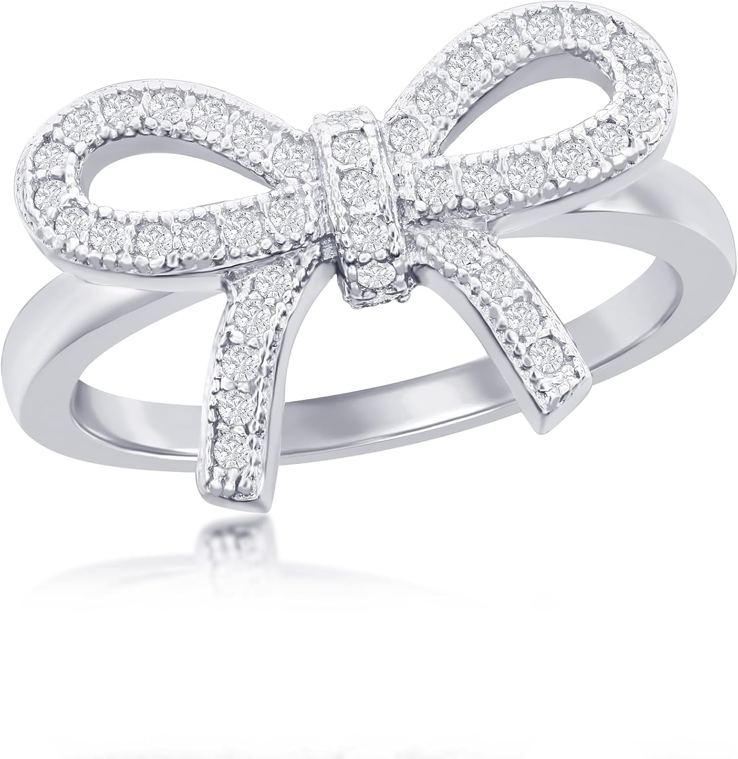 Bow Rings Infinity Rings for Women in Sterling Silver or 14k Gold - Fine Bow Jewelry Ribbon Ring - Valentines Day Bow Ring Gift for Her