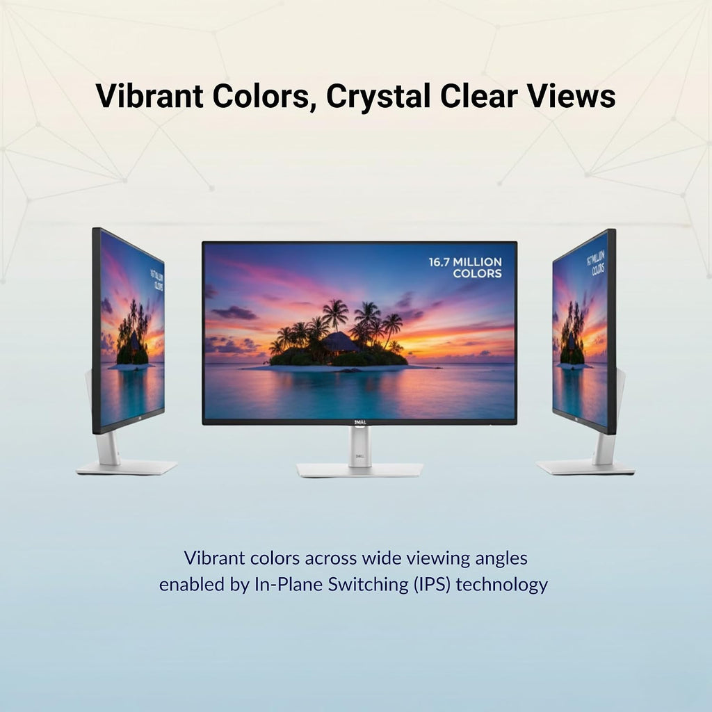 Dell P2425H Computer Monitor Screen 24" 16:9 IPS Display with Stand - 100Hz Full HD, 1920 x 1080 with DisplayPort, HDMI, USB 3.0 Upstream & Power Cable - New