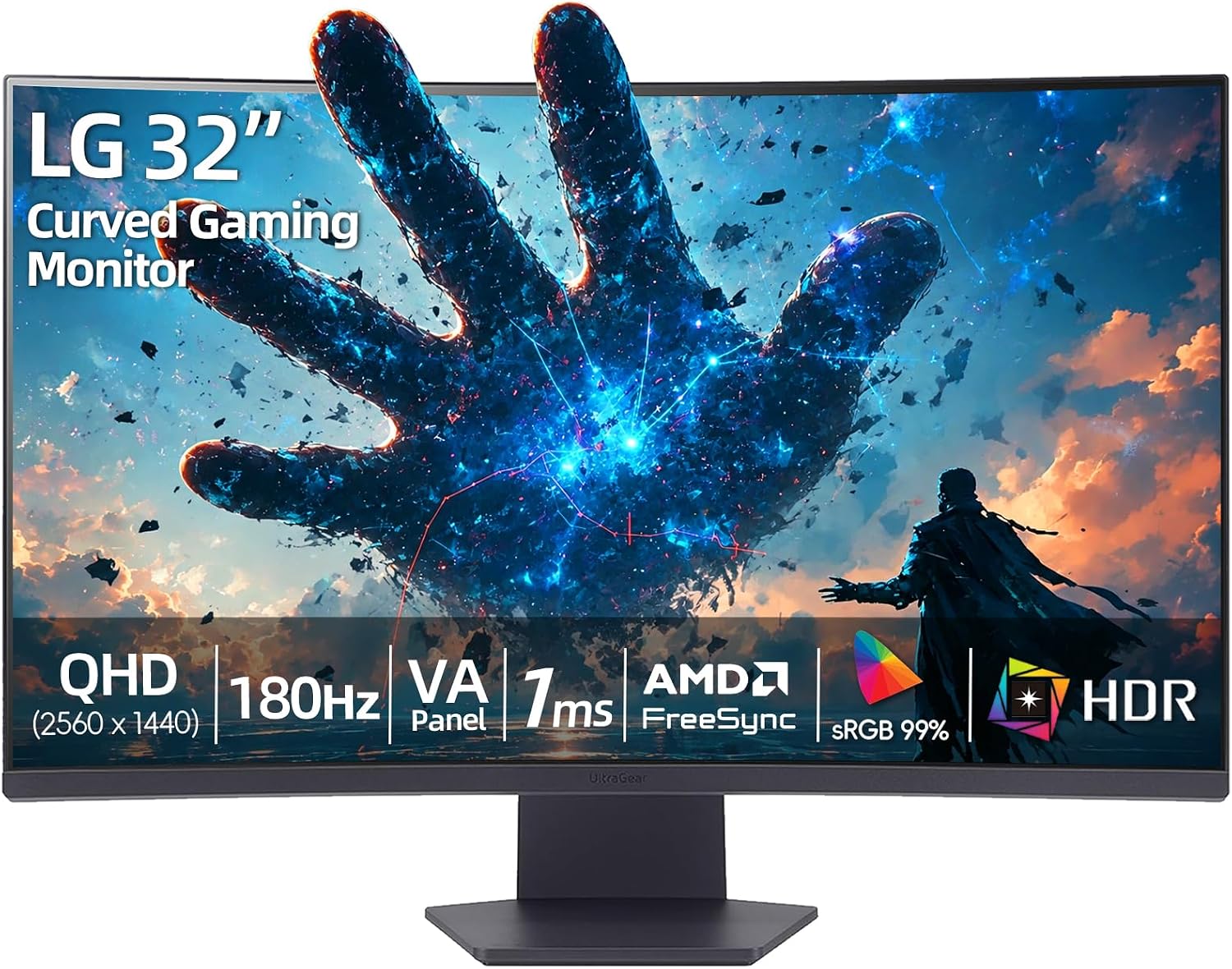LG 34" UltraWide Monitor, IPS Display, WFHD(2560 x 1080), 100Hz, 5ms, HDR 400, sRGB 99%, HDMI DisplayPort, VESA Mount, Tilt Stand, Built for Multitasking & Productivity