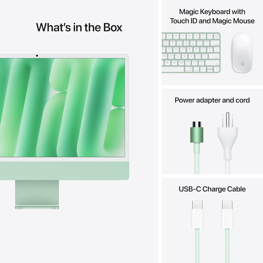 Apple 2024 iMac All-in-One Desktop Computer with M4 chip with 10-core CPU, 10-core GPU: Built for Apple Intelligence, 16GB Unified Memory, 256GB SSD Storage; Blue with AppleCare+ (3 Years)