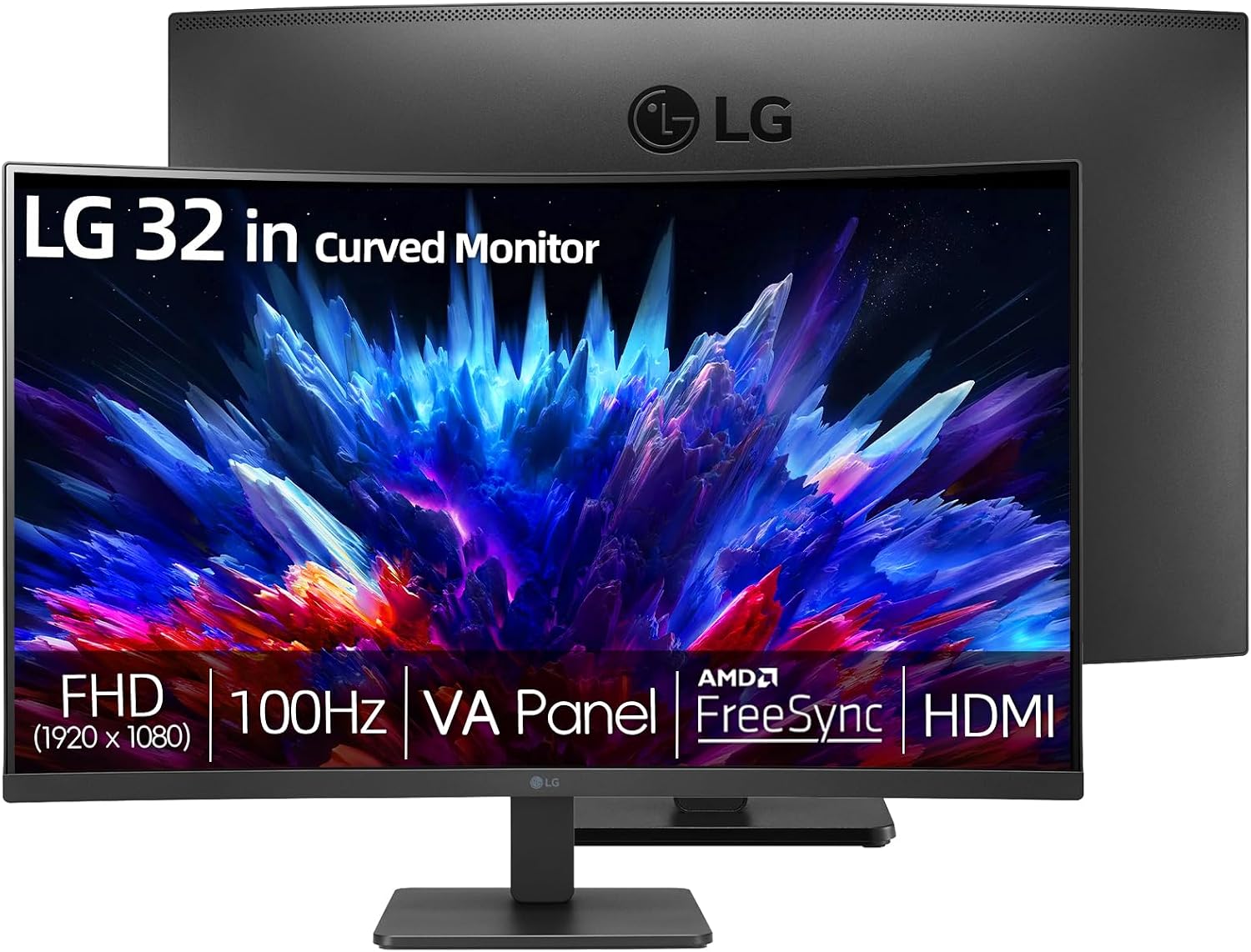 LG 34" UltraWide Monitor, IPS Display, WFHD(2560 x 1080), 100Hz, 5ms, HDR 400, sRGB 99%, HDMI DisplayPort, VESA Mount, Tilt Stand, Built for Multitasking & Productivity