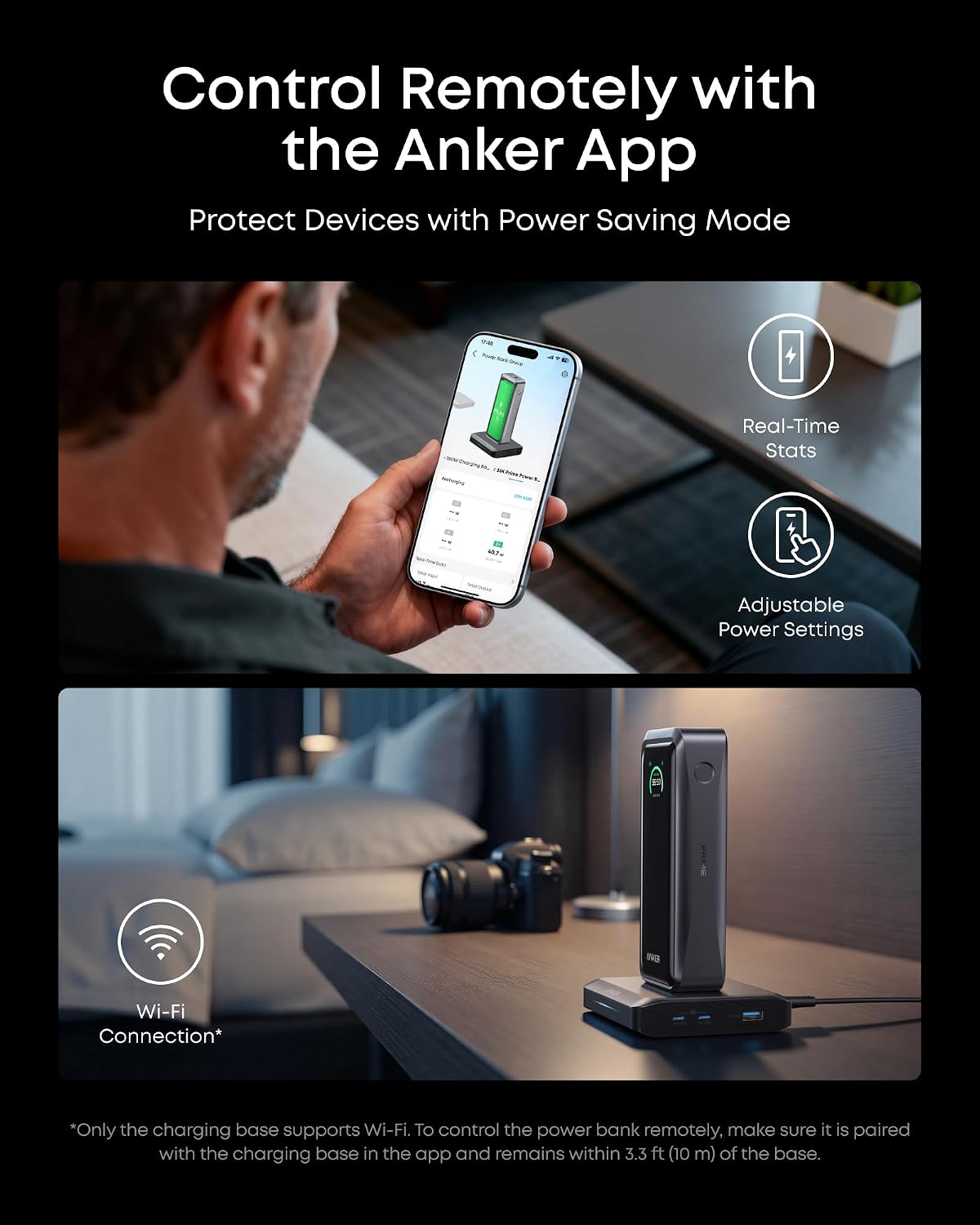 Anker Prime Power Bank, 26,250mAh 300W Fast Charging | 3-Port Portable Charger, Two-Way Charging, TSA-Approved, App Control, for MacBook, iPhone 17 / 16 Series (Base Not Included)