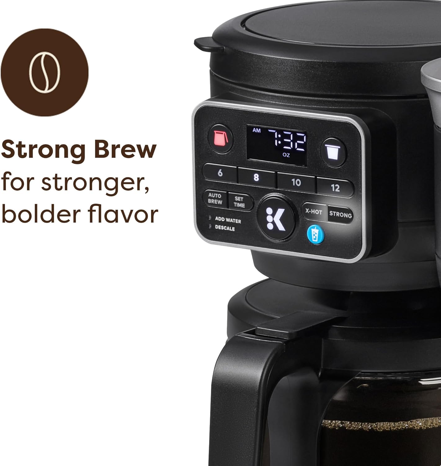 Keurig K-Duo Hot & Iced Single Serve & Carafe Coffee Maker, MultiStream Technology, 72oz Reservoir (Gen 2) | MultiStream Technology, Reservoir (Gen 2)