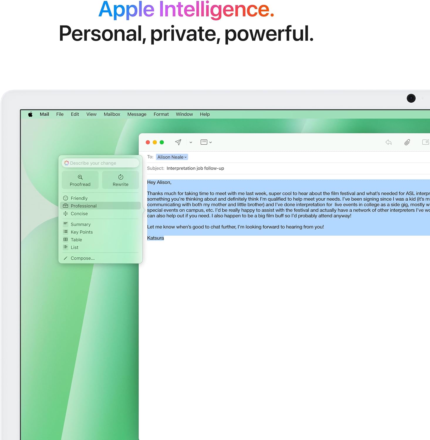 Apple 2024 iMac All-in-One Desktop Computer with M4 chip with 8-core CPU, 8-core GPU: Built for Apple Intelligence, 16GB Unified Memory, 256GB SSD Storage; Green with AppleCare+ (3 Years)