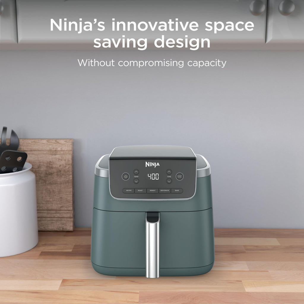 Ninja Air Fryer Pro, 5 Qt, 5-in-1, Grey, AF142 | Air fry, bake, roast, reheat, dehydrate, 1750W, 400F max, Fits 4 lbs fries, Dishwasher-safe