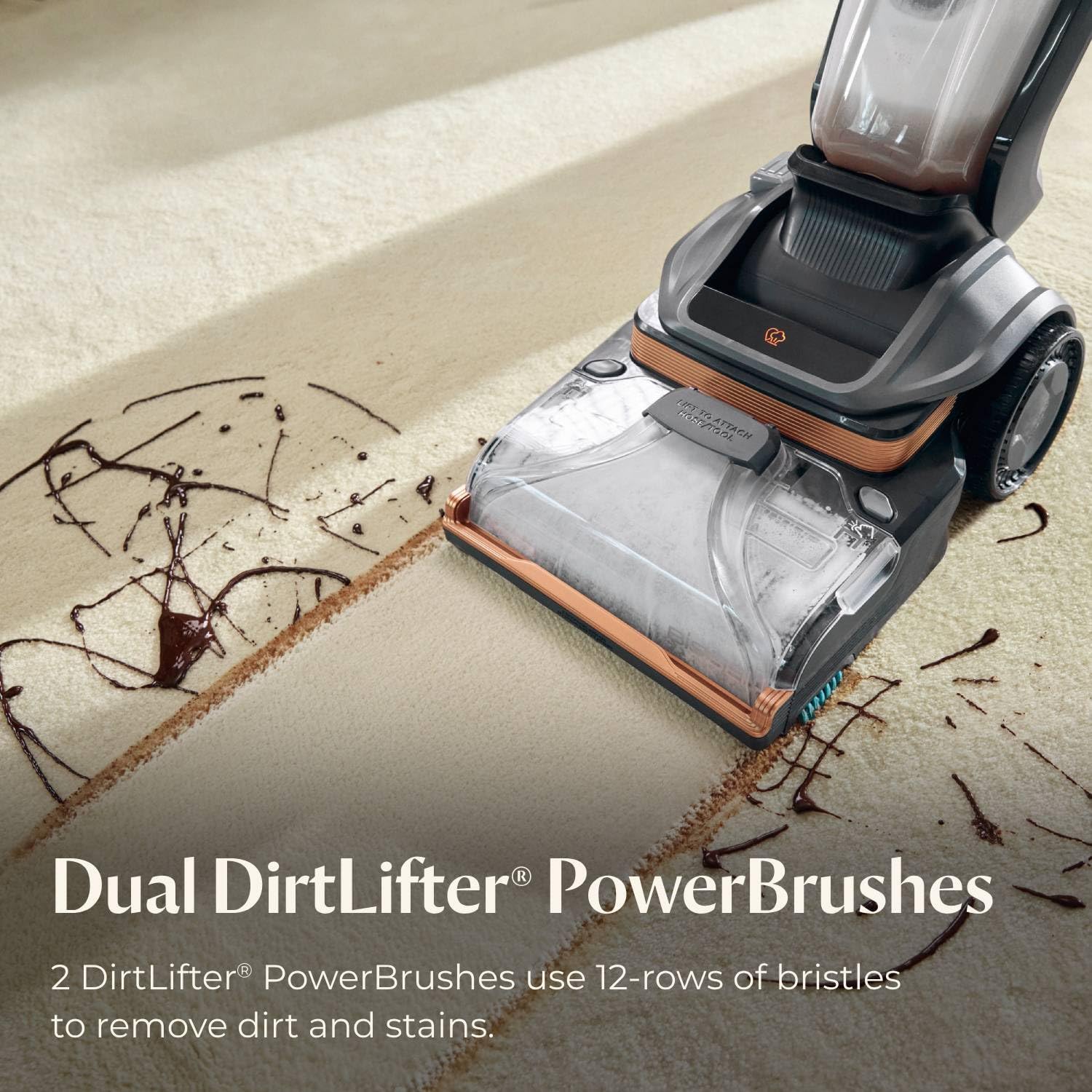 BISSELL Revolution HydroSteam Pet Carpet Cleaner, 3432 | HydroSteam technology; 2-in-1 pet upholstery tool; cleaning formulas included; upright deep cleaner
