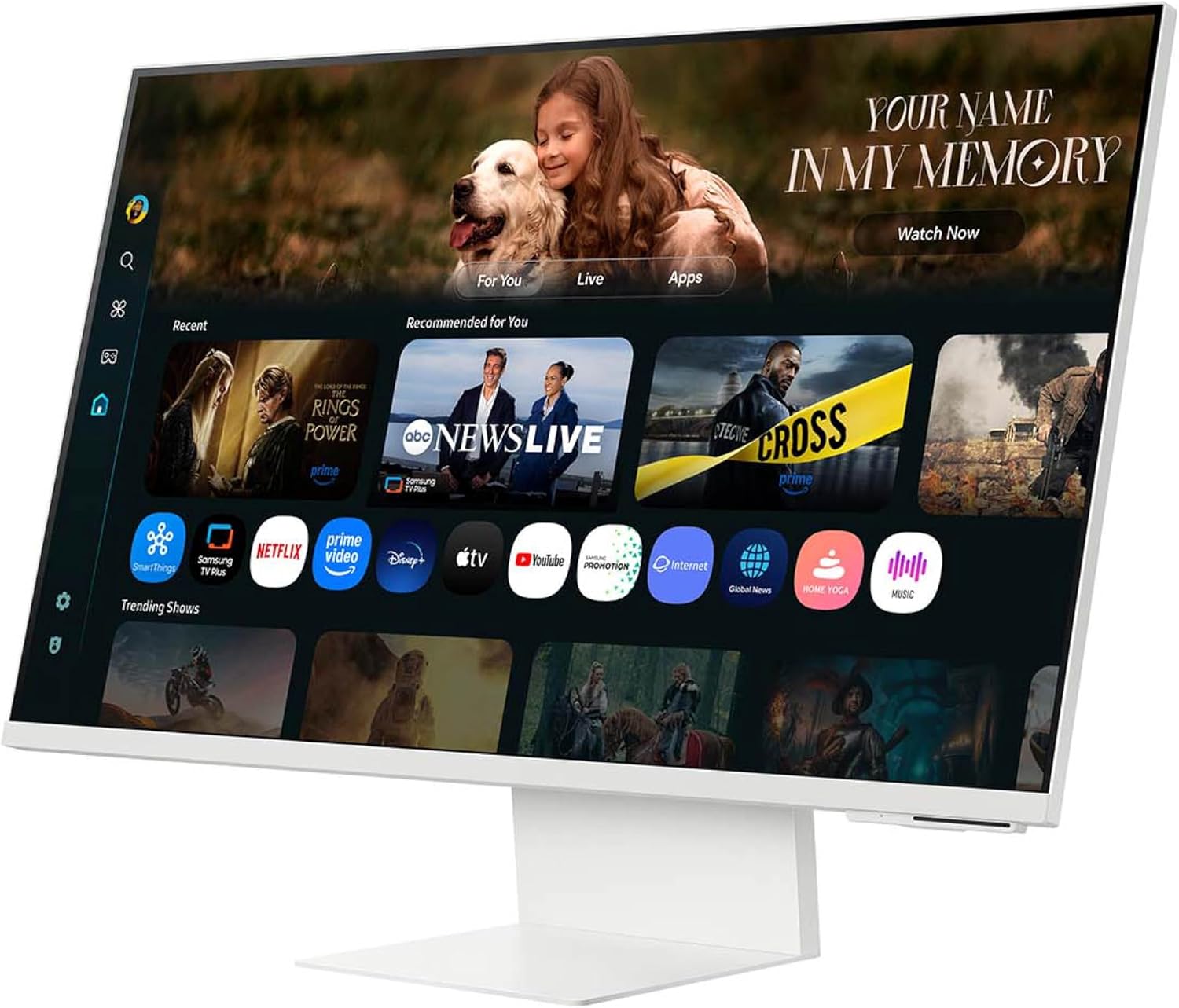 Samsung 32” M8 (M80F) Series 4K UHD Smart Monitor | Samsung Vision AI, Smart TV Apps, Gaming Hub, USB-C, HDMI and USB-A, White (LS32FM803UNXZA)