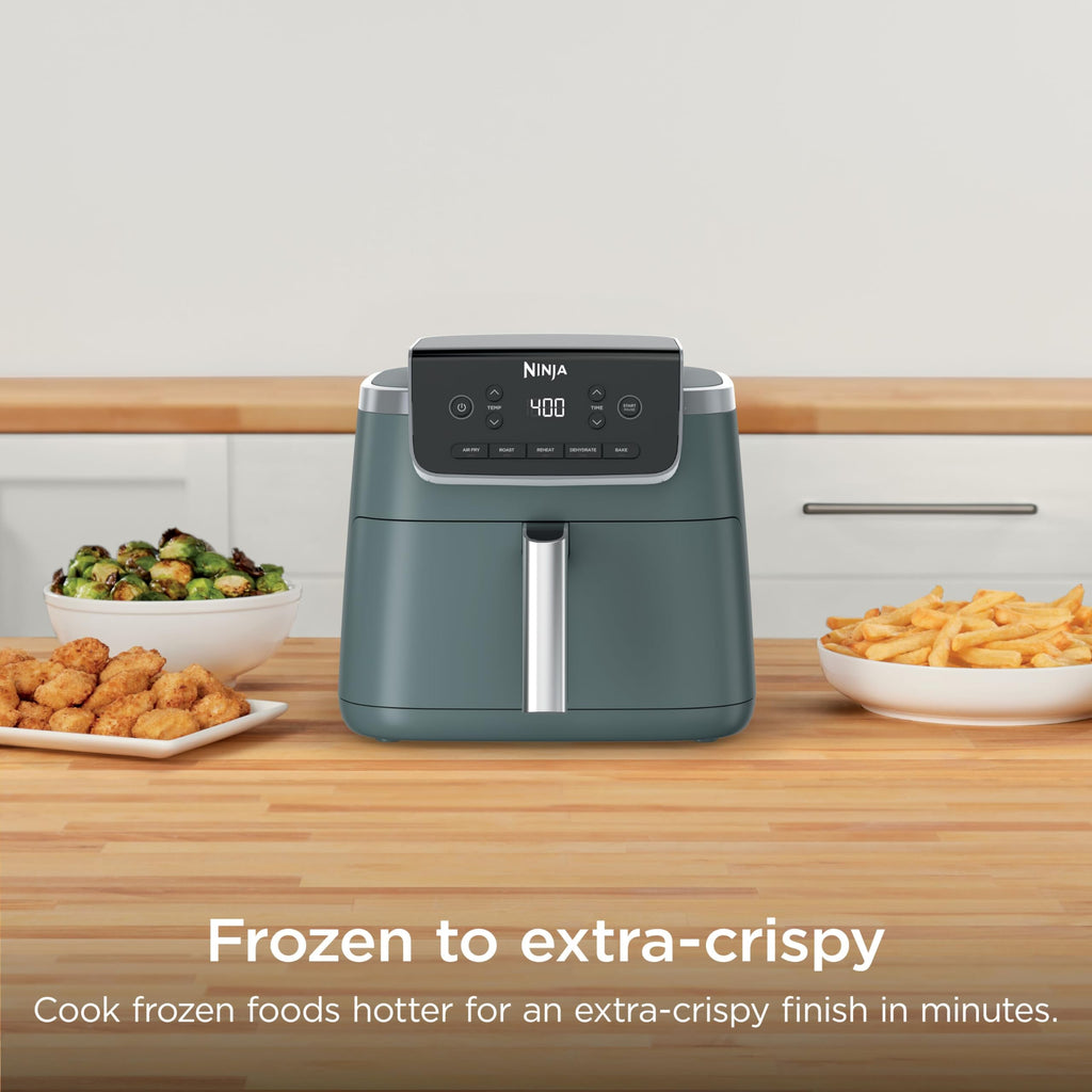 Ninja Air Fryer Pro, 5 Qt, 5-in-1, Grey, AF142 | Air fry, bake, roast, reheat, dehydrate, 1750W, 400F max, Fits 4 lbs fries, Dishwasher-safe