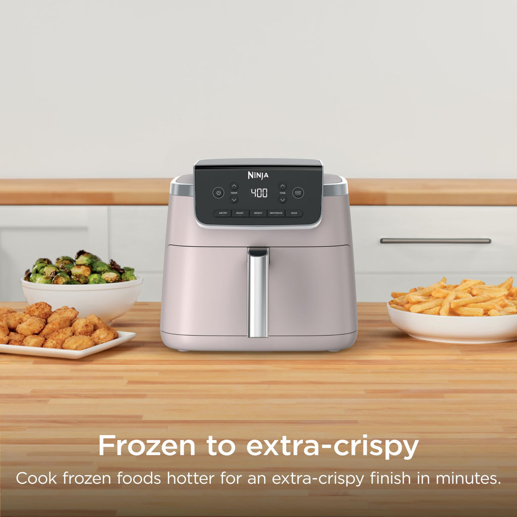 Ninja Air Fryer Pro, 5 Qt, 5-in-1, Grey, AF142 | Air fry, bake, roast, reheat, dehydrate, 1750W, 400F max, Fits 4 lbs fries, Dishwasher-safe