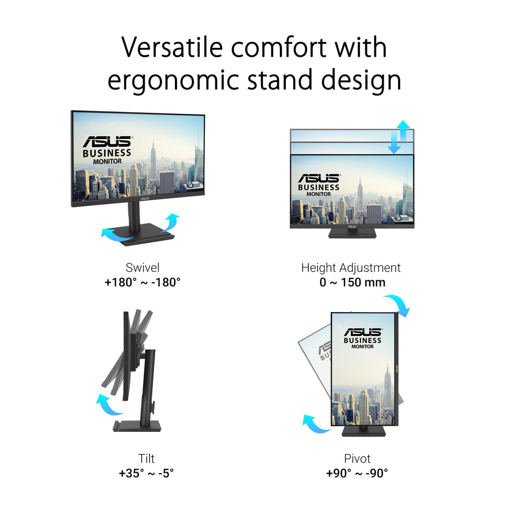 ASUS 27" Computer Monitor (VA279QG) - Full HD, IPS, 120Hz, 1ms MPRT, Adaptive-Sync, Eye Care, Low Blue Light, Flicker Free, HDMI, DisplayPort, VGA, Speakers, VESA Mountable, 99% sRGB, 3yr Warranty