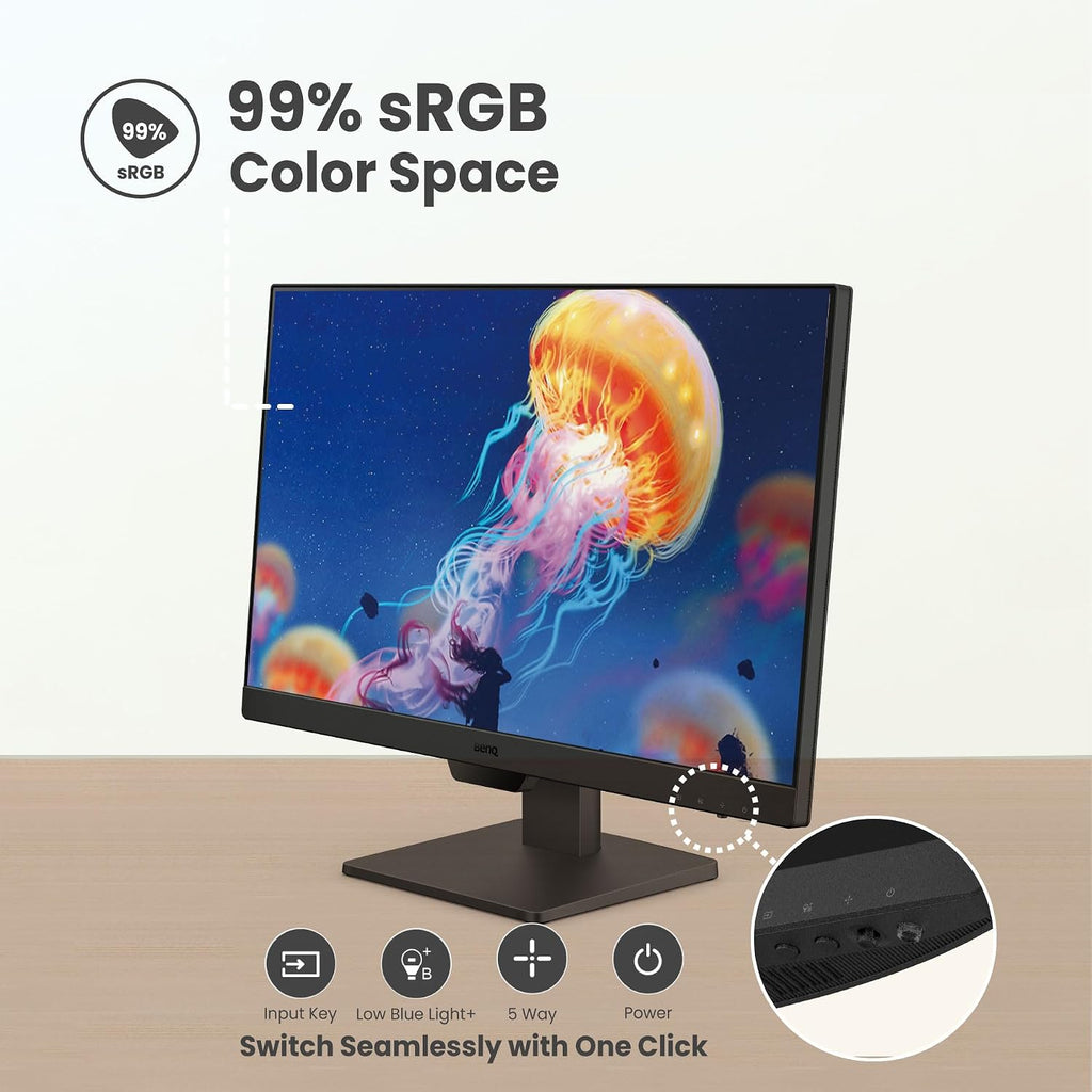BenQ GW2790 Computer Monitor 27" FHD 1920x1080p | IPS | 100 hz | Eye-Care Tech | Low Blue Light | Anti-Glare | Adaptive Brightness | Tilt Screen | Built-in Speakers | DisplayPort | HDMI x2 | Low Blue Light | Anti-Glare | Adaptive Brightness | Height and T
