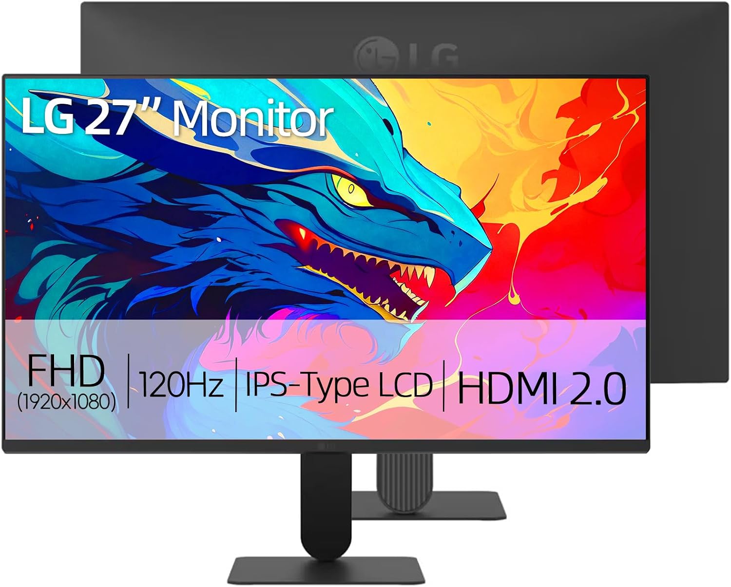 LG 34" UltraWide Monitor, IPS Display, WFHD(2560 x 1080), 100Hz, 5ms, HDR 400, sRGB 99%, HDMI DisplayPort, VESA Mount, Tilt Stand, Built for Multitasking & Productivity