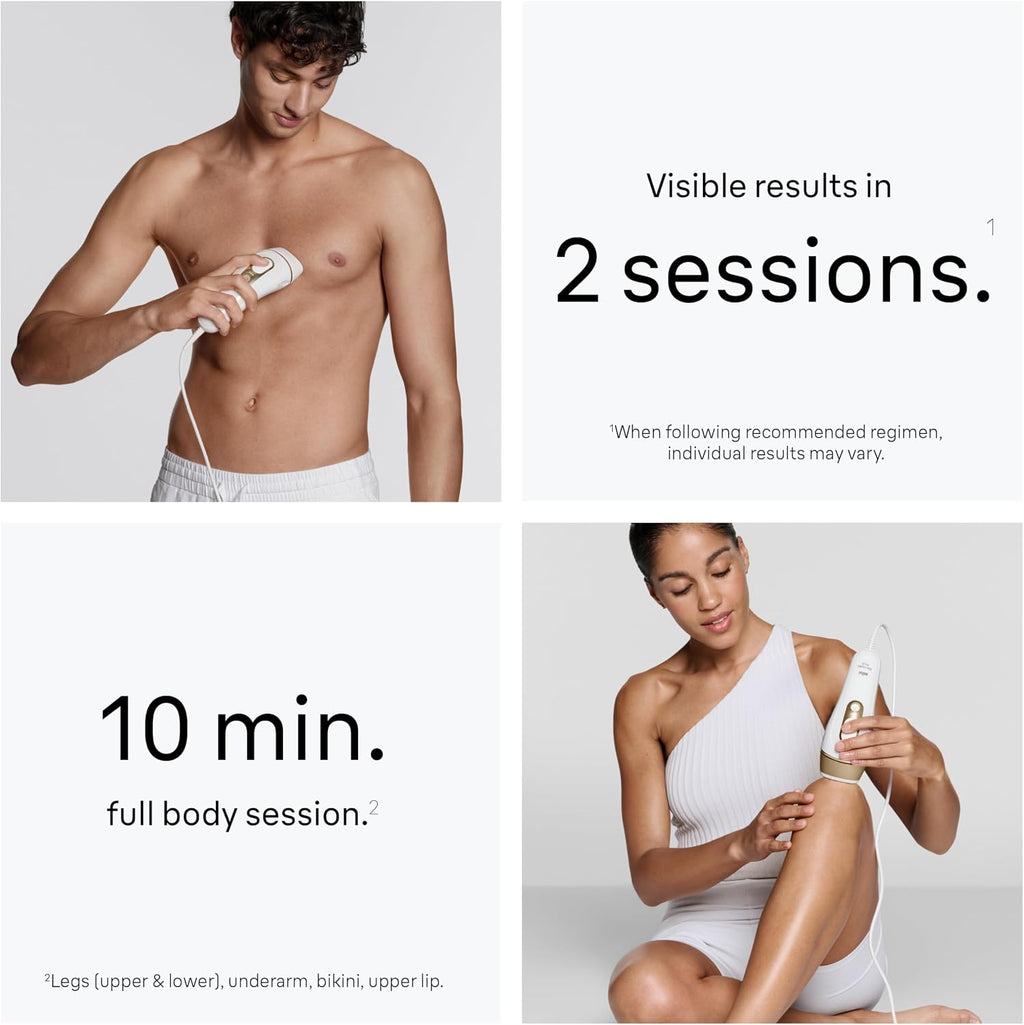 Braun IPL, Silk·Expert Pro 5, IPL Hair Removal for Women and Men, Permanent Laser Hair Reduction At-Home, 2 Heads, Pouch, IPL5137