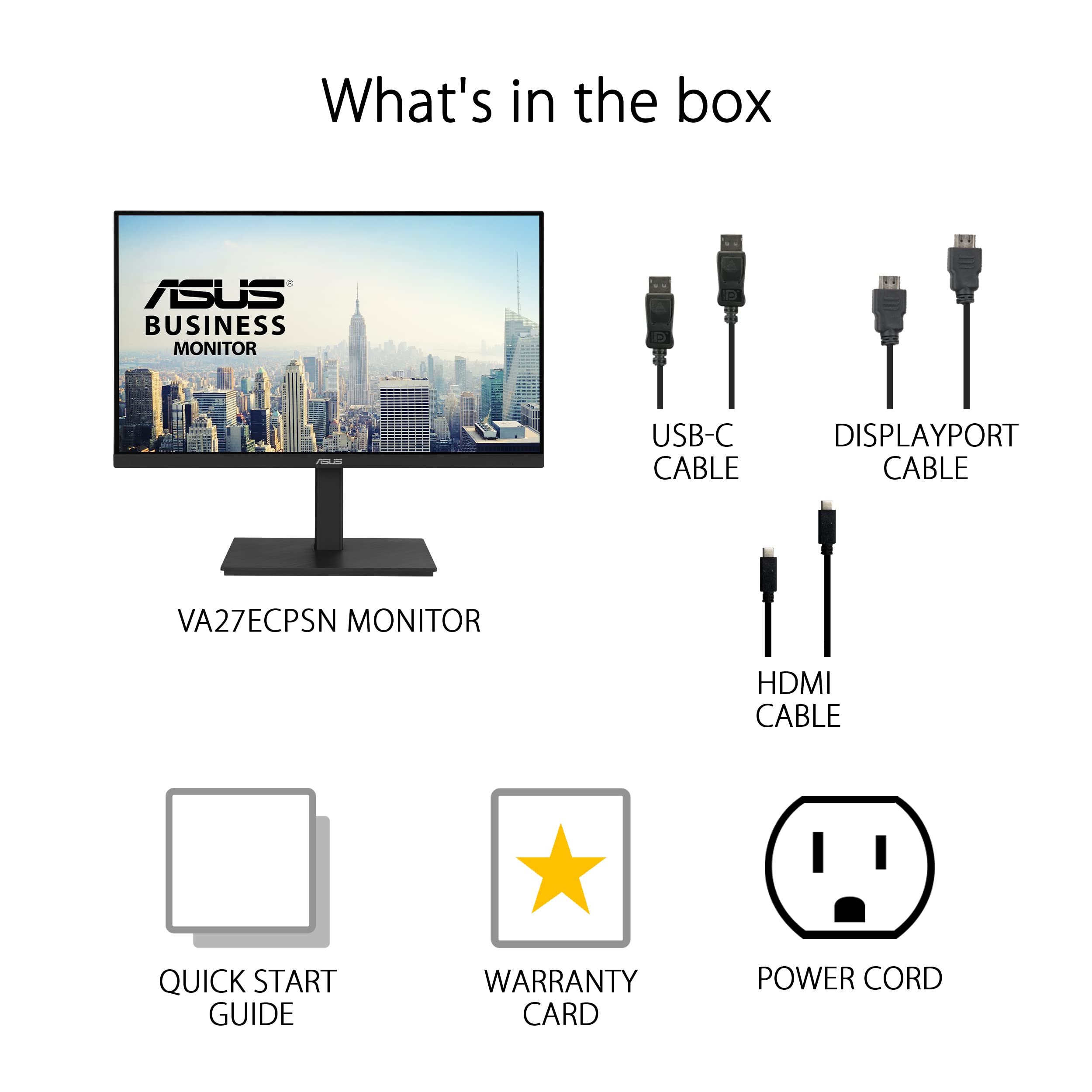 ASUS 27" Computer Monitor (VA279QG) - Full HD, IPS, 120Hz, 1ms MPRT, Adaptive-Sync, Eye Care, Low Blue Light, Flicker Free, HDMI, DisplayPort, VGA, Speakers, VESA Mountable, 99% sRGB, 3yr Warranty