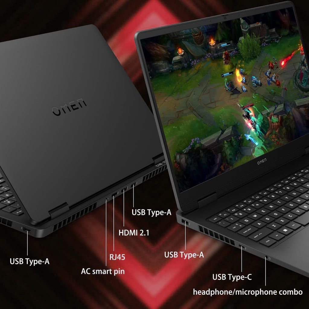 HP OMEN 16 RTX 5070 AMD Ryzen 9 240Hz QHD+ 2560x1600 RGB Gaming Laptop | AMD Ryzen 9 8940HX, Customized 16-64GB DDR5, 1-4TB SSD, 4-Zone RGB KB, Low Blue Light, Long Battery Life, Windows 11 Home