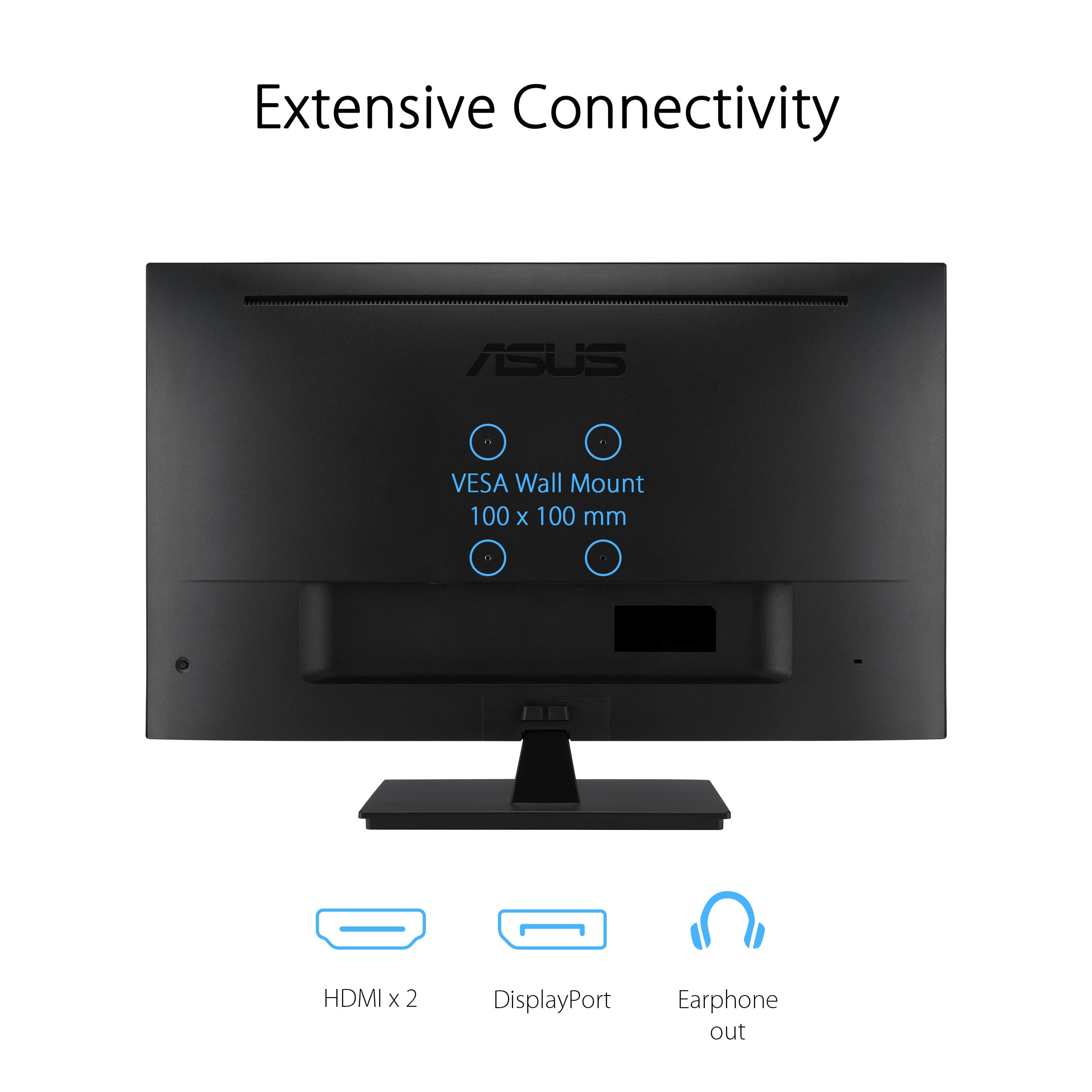 ASUS 27" Computer Monitor (VA279QG) - Full HD, IPS, 120Hz, 1ms MPRT, Adaptive-Sync, Eye Care, Low Blue Light, Flicker Free, HDMI, DisplayPort, VGA, Speakers, VESA Mountable, 99% sRGB, 3yr Warranty
