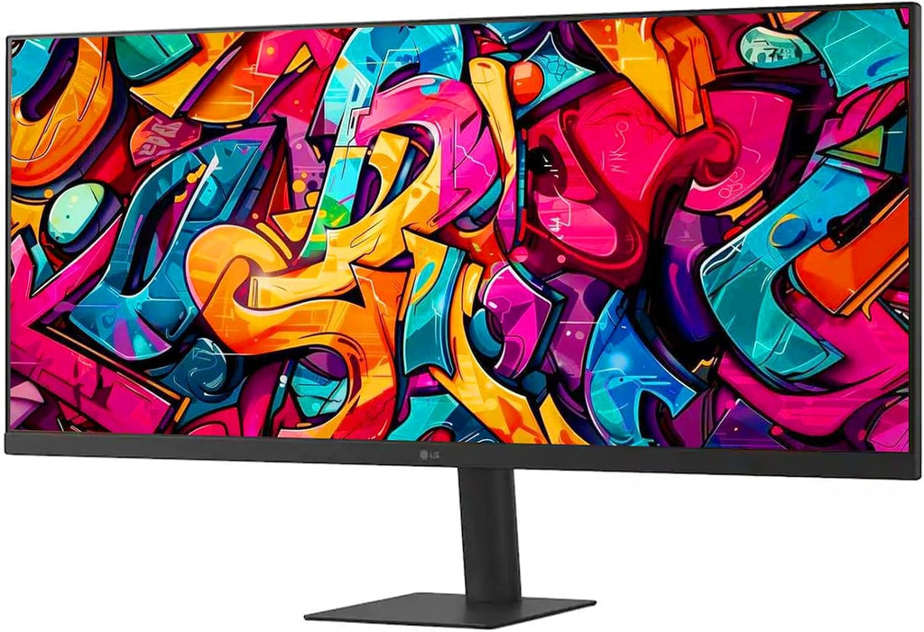 LG 34" UltraWide Monitor, IPS Display, WFHD(2560 x 1080), 100Hz, 5ms, HDR 400, sRGB 99%, HDMI DisplayPort, VESA Mount, Tilt Stand, Built for Multitasking & Productivity