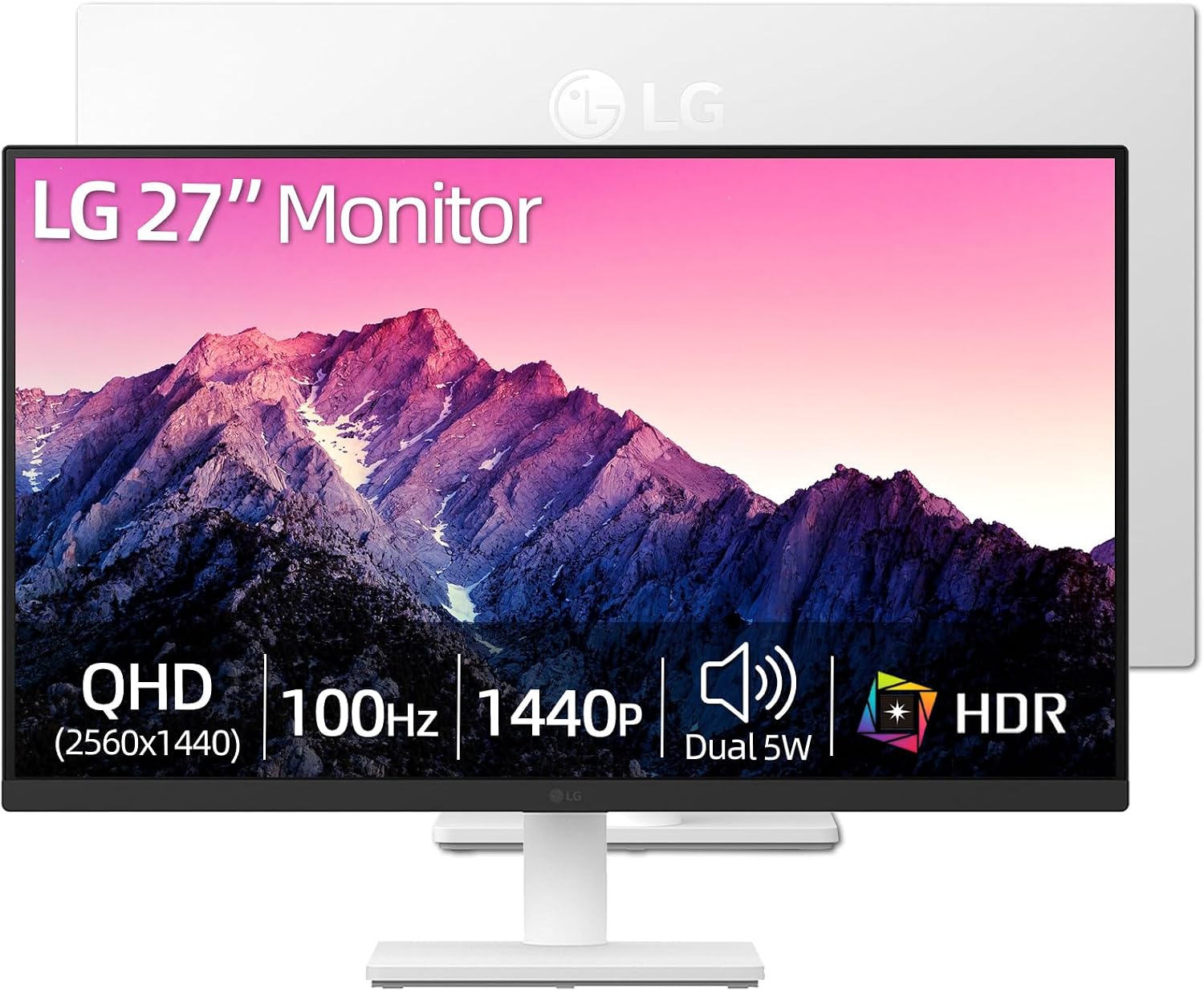 LG 34" UltraWide Monitor, IPS Display, WFHD(2560 x 1080), 100Hz, 5ms, HDR 400, sRGB 99%, HDMI DisplayPort, VESA Mount, Tilt Stand, Built for Multitasking & Productivity