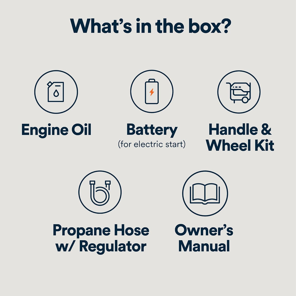 Generac 12,500 Starting Watt Tri-Fuel Portable Generator, Electric Start | Gas, Propane, Or Natural Gas Fuel Options, COsense CO Detection, 9.5 Hour Runtime, Emergency Home Backup, 49 State Compliant