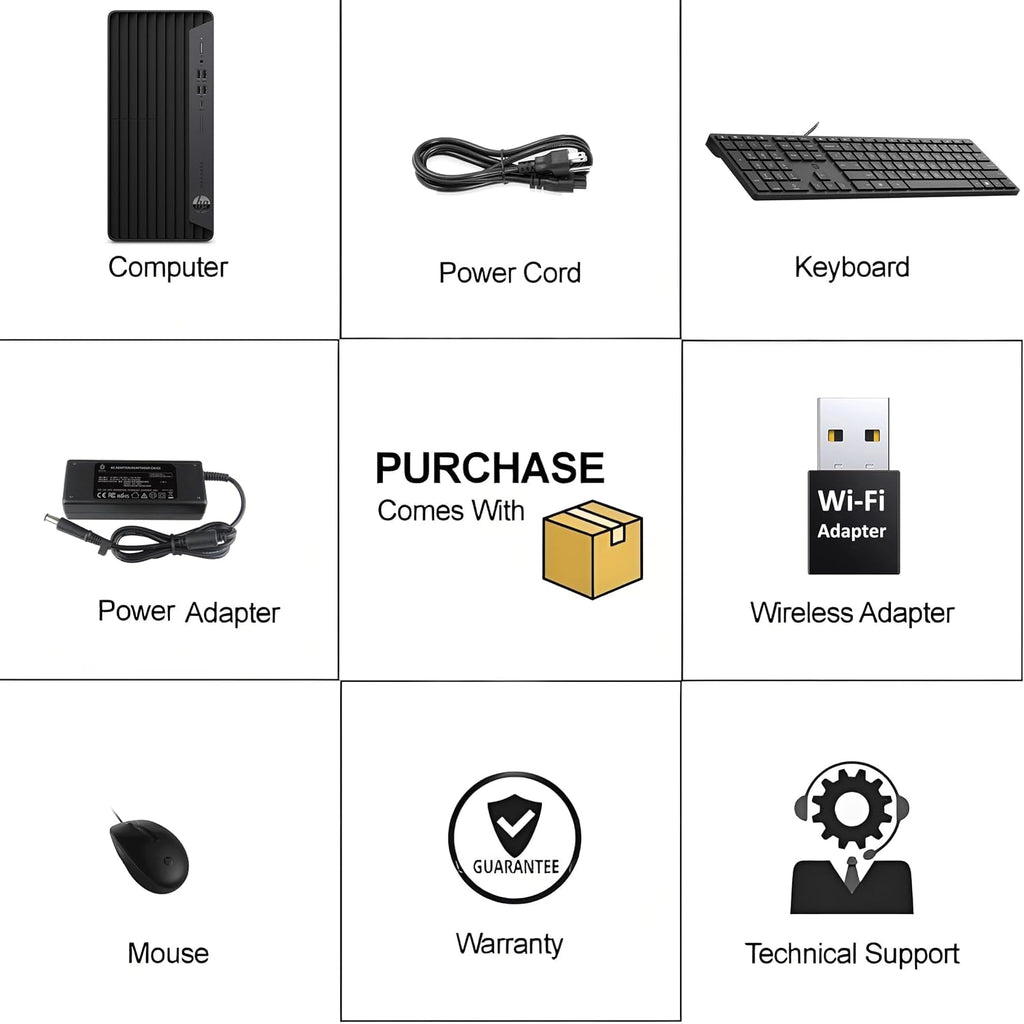 HP ProDesk 600 G6 MT Business Desktop PC Ultra-Quiet | Intel i5-10400F 6-Core (4.3GHz) | 16GB DDR4, 1TB NVMe SSD | GeForce GT 610 | WiFi Adapter | 9 USB Ports | Keyboard & Mouse | Windows 11 Pro