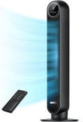 DREO Tower Fan for Bedroom, 28ft/s Velocity, 20dB Ultra Quiet, 8 Speeds | 2026 Upgraded DC Motor, 90° Oscillating, 4 Modes Standing Fan, Bladeless Fan for Indoors, Floor Fans with Remote, Black