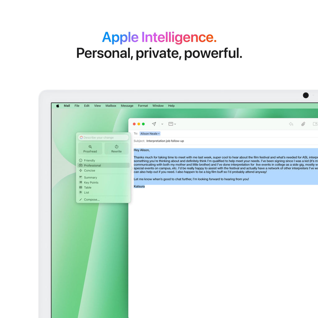 Apple 2024 iMac All-in-One Desktop Computer with M4 chip with 8-core CPU, 8-core GPU: Built for Apple Intelligence, 16GB Unified Memory, 256GB SSD Storage; Green with AppleCare+ (3 Years)