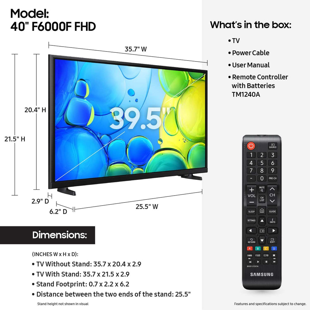 Samsung 32-Inch Class HD H5000F Smart TV (2025 Model) HDR, Object Tracking Sound Lite, Knox Security, One UI Tizen