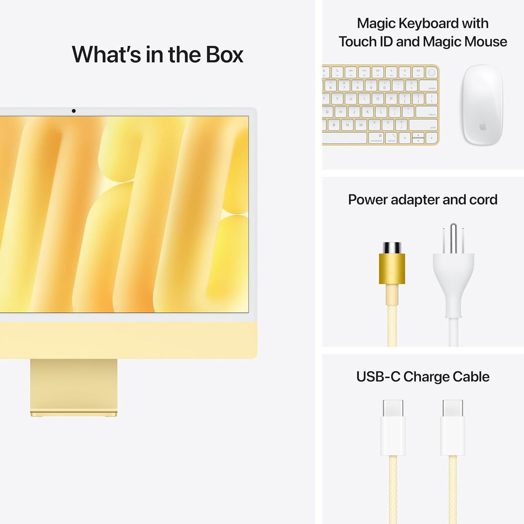 Apple 2024 iMac All-in-One Desktop Computer with M4 chip with 10-core CPU, 10-core GPU: Built for Apple Intelligence, 16GB Unified Memory, 256GB SSD Storage; Blue with AppleCare+ (3 Years)