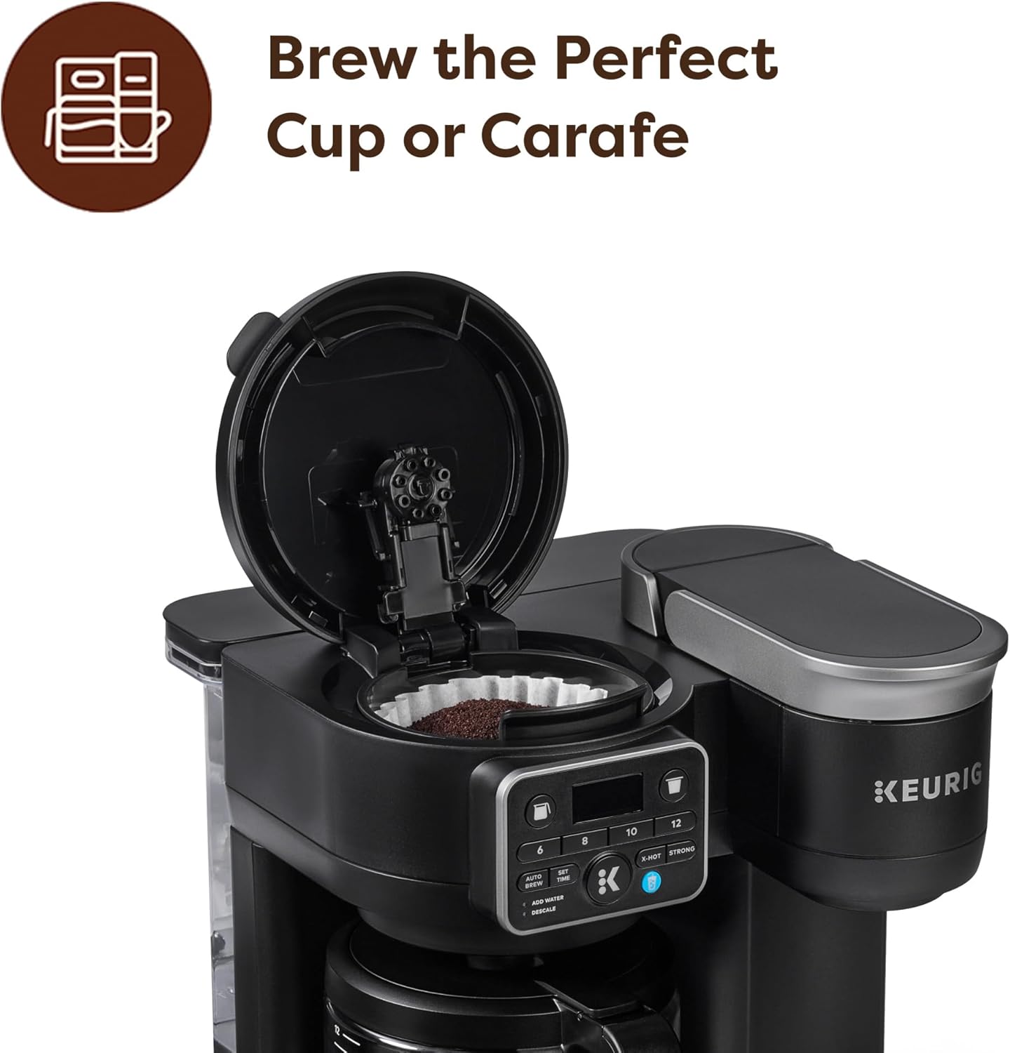 Keurig K-Duo Hot & Iced Single Serve & Carafe Coffee Maker, MultiStream Technology, 72oz Reservoir (Gen 2) | MultiStream Technology, Reservoir (Gen 2)