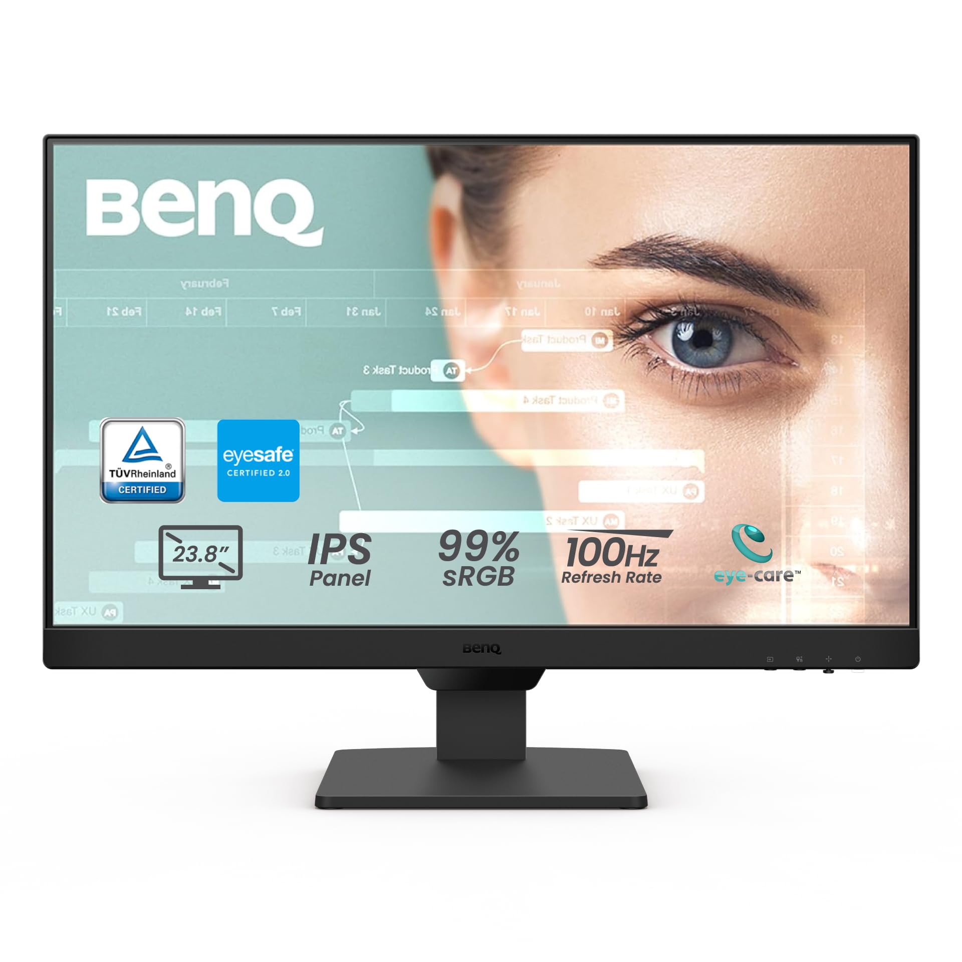 BenQ GW2790 Computer Monitor 27" FHD 1920x1080p | IPS | 100 hz | Eye-Care Tech | Low Blue Light | Anti-Glare | Adaptive Brightness | Tilt Screen | Built-in Speakers | DisplayPort | HDMI x2 | Low Blue Light | Anti-Glare | Adaptive Brightness | Height and T