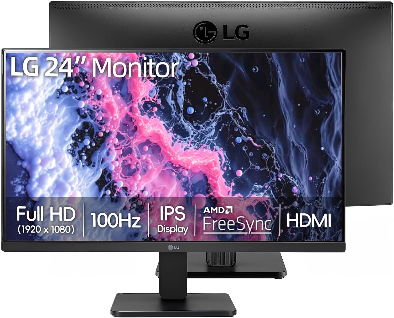LG 34" UltraWide Monitor, IPS Display, WFHD(2560 x 1080), 100Hz, 5ms, HDR 400, sRGB 99%, HDMI DisplayPort, VESA Mount, Tilt Stand, Built for Multitasking & Productivity