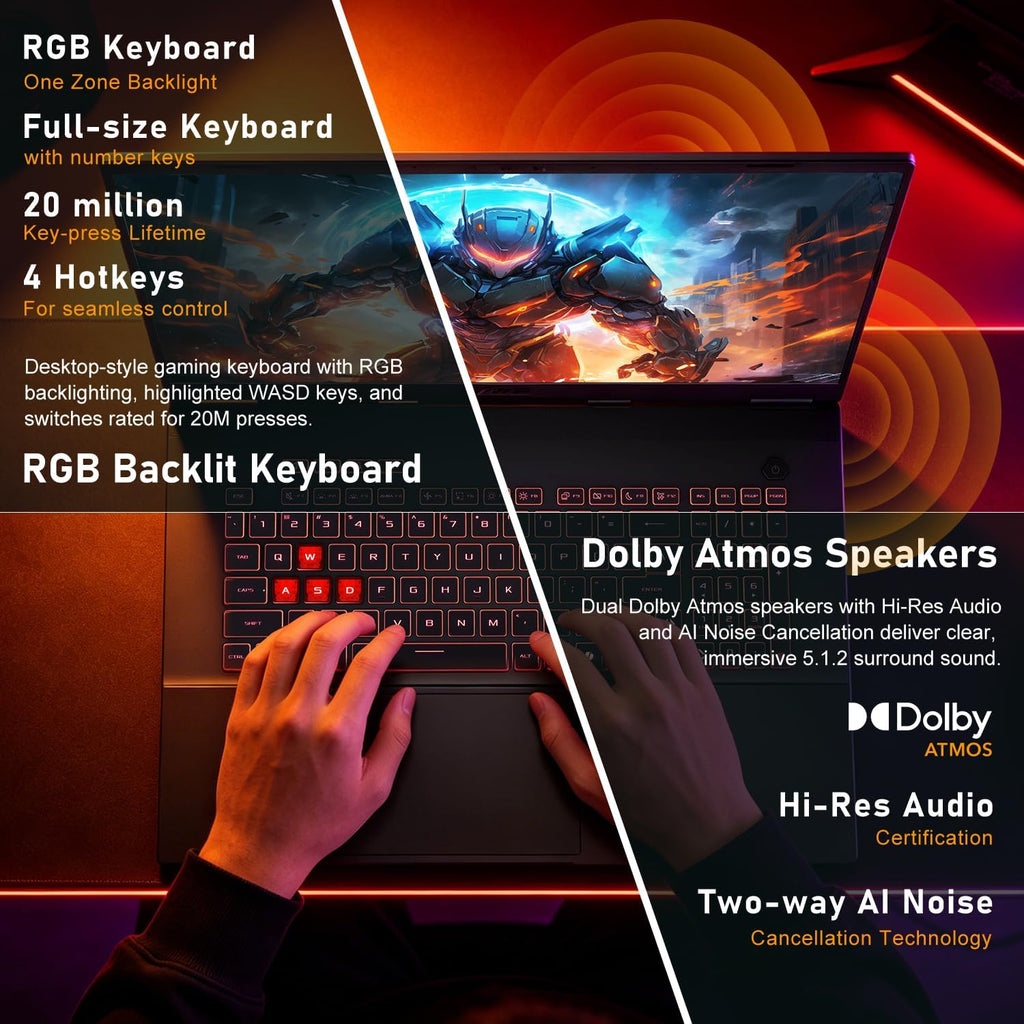 HP OMEN 16 RTX 5070 AMD Ryzen 9 240Hz QHD+ 2560x1600 RGB Gaming Laptop | AMD Ryzen 9 8940HX, Customized 16-64GB DDR5, 1-4TB SSD, 4-Zone RGB KB, Low Blue Light, Long Battery Life, Windows 11 Home