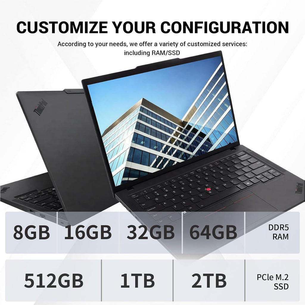 Lenovo ThinkPad L16 Gen 2 Business AI Laptop, 16" FHD+, Intel Core Ultra 7 255U, Customized 16GB-64GB DDR5, 512GB-4TB SSD, HDMI, Fingerprint, Backlit, Wi-Fi 6E, Long Battery Life, Windows 11 Pro