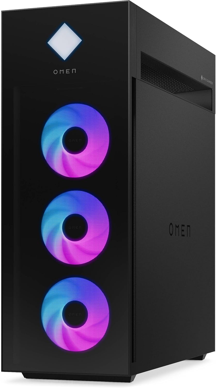 HP. OMEN 45L GT22 Gaming Desktop PC- Intel Core Ultra 9 285K up to 5.7 GHz Processor, 64GB DDR5 RAM, 2TB NVMe SSD, NVIDIA GeForce RTX 5070, Liquid Cooling, RGB Lighting, AI Copilot, Windows 11 Pro