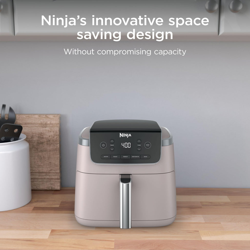 Ninja Air Fryer Pro, 5 Qt, 5-in-1, Grey, AF142 | Air fry, bake, roast, reheat, dehydrate, 1750W, 400F max, Fits 4 lbs fries, Dishwasher-safe