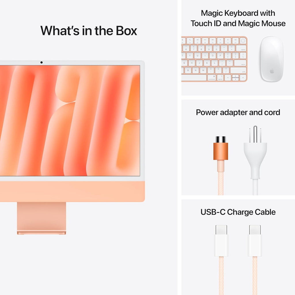 Apple 2024 iMac All-in-One Desktop Computer with M4 chip with 10-core CPU, 10-core GPU: Built for Apple Intelligence, 16GB Unified Memory, 256GB SSD Storage; Blue with AppleCare+ (3 Years)