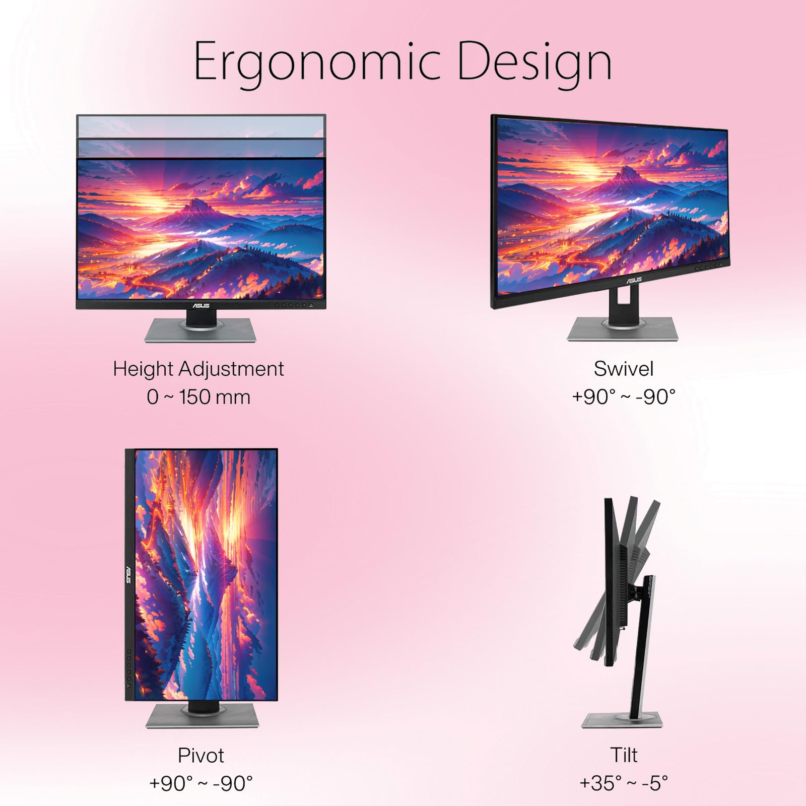 ASUS TUF 24" Gaming Monitor, FHD 1080p, Fast IPS, 240Hz, 0.3ms, AMD FreeSync Premium, G-SYNC Compatible, 99% sRGB, ELMB Sync, Eye Care, DisplayPort, HDMI, VESA Mount, Tilt Adjustment, Black