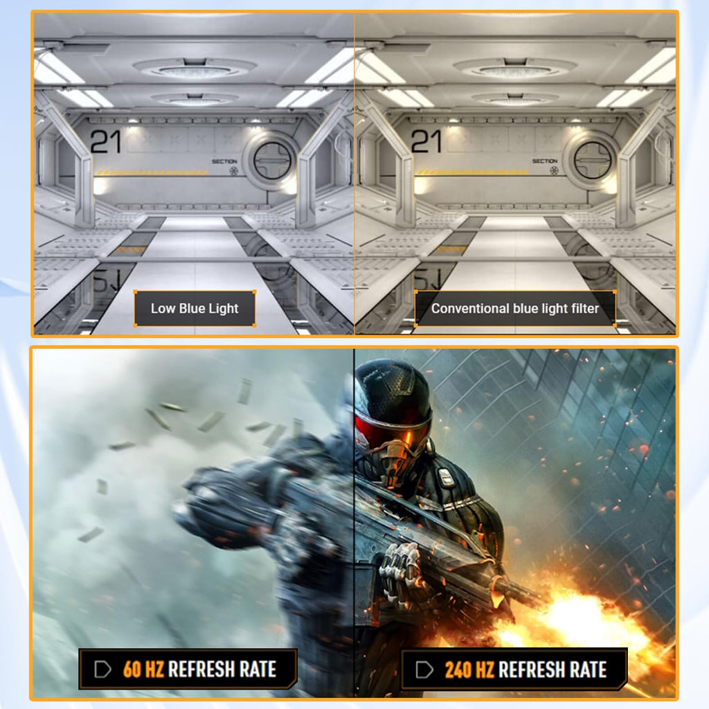 ASUS TUF 24" Gaming Monitor, FHD 1080p, Fast IPS, 240Hz, 0.3ms, AMD FreeSync Premium, G-SYNC Compatible, 99% sRGB, ELMB Sync, Eye Care, DisplayPort, HDMI, VESA Mount, Tilt Adjustment, Black