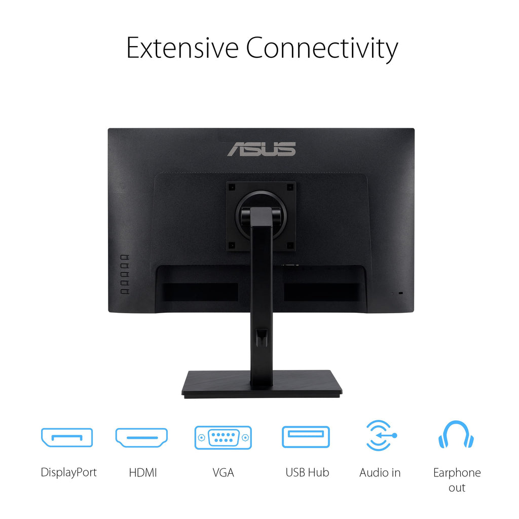 ASUS 27" Computer Monitor (VA279QG) - Full HD, IPS, 120Hz, 1ms MPRT, Adaptive-Sync, Eye Care, Low Blue Light, Flicker Free, HDMI, DisplayPort, VGA, Speakers, VESA Mountable, 99% sRGB, 3yr Warranty