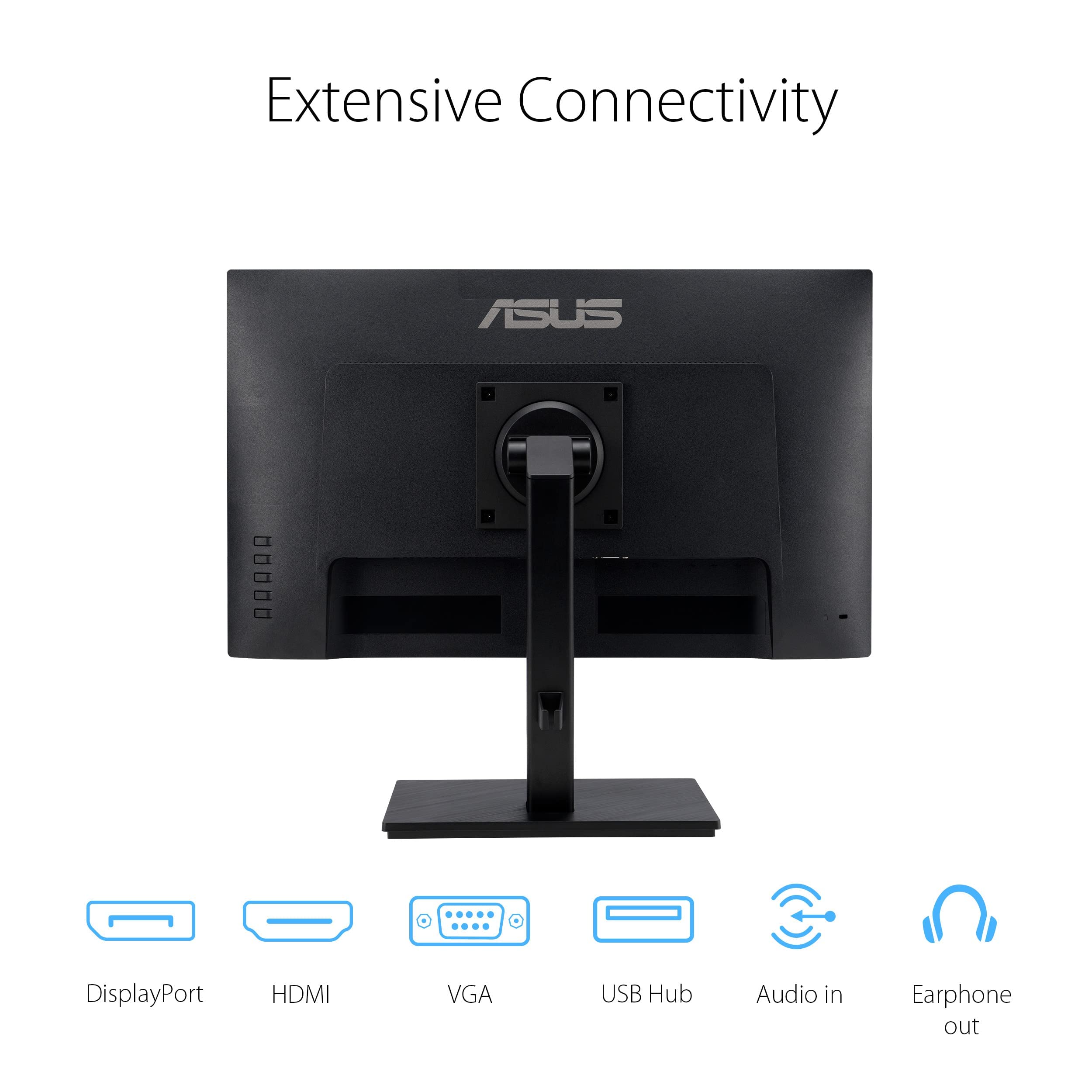 ASUS 27" Computer Monitor (VA279QG) - Full HD, IPS, 120Hz, 1ms MPRT, Adaptive-Sync, Eye Care, Low Blue Light, Flicker Free, HDMI, DisplayPort, VGA, Speakers, VESA Mountable, 99% sRGB, 3yr Warranty
