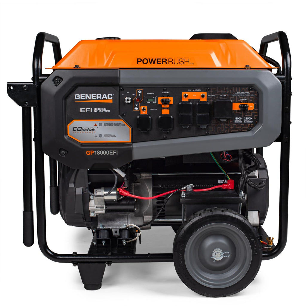 Generac 19,300 Starting Watt Portable Gas Generator, Electric Start | 15,000 Running Watts, RV Ready, Ultra Quiet Operation, Heavy Duty Frame, Emergency Power, 49 State Compliant