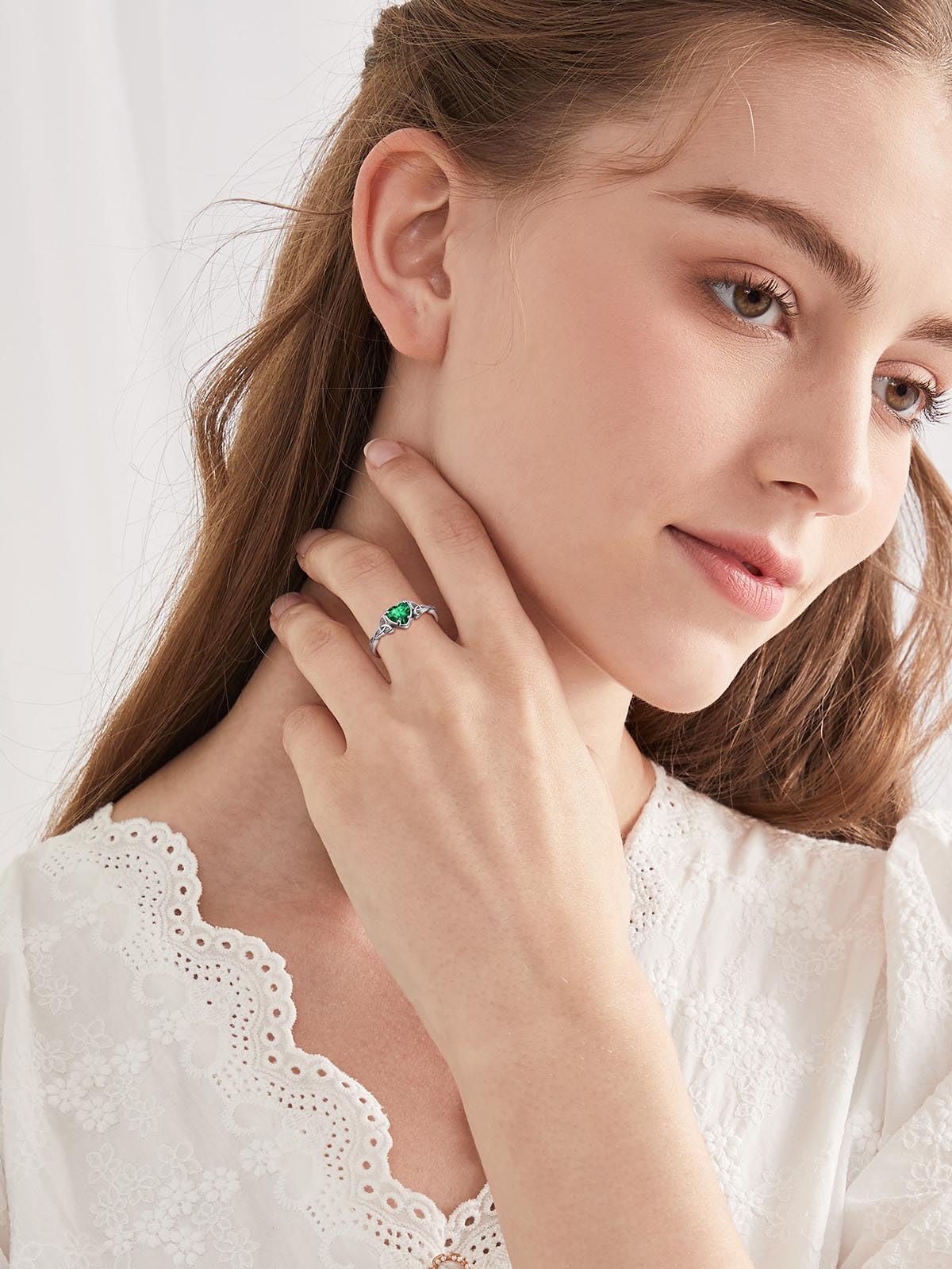 Custom4U Personalized Birthstone Rings for Women Promise Rings for Her | Sterling Silver Mothers Ring Customized Cubic Zirconia Wedding/Valentine's Day/Mother's Day Jewelry Gift for Mom Wife