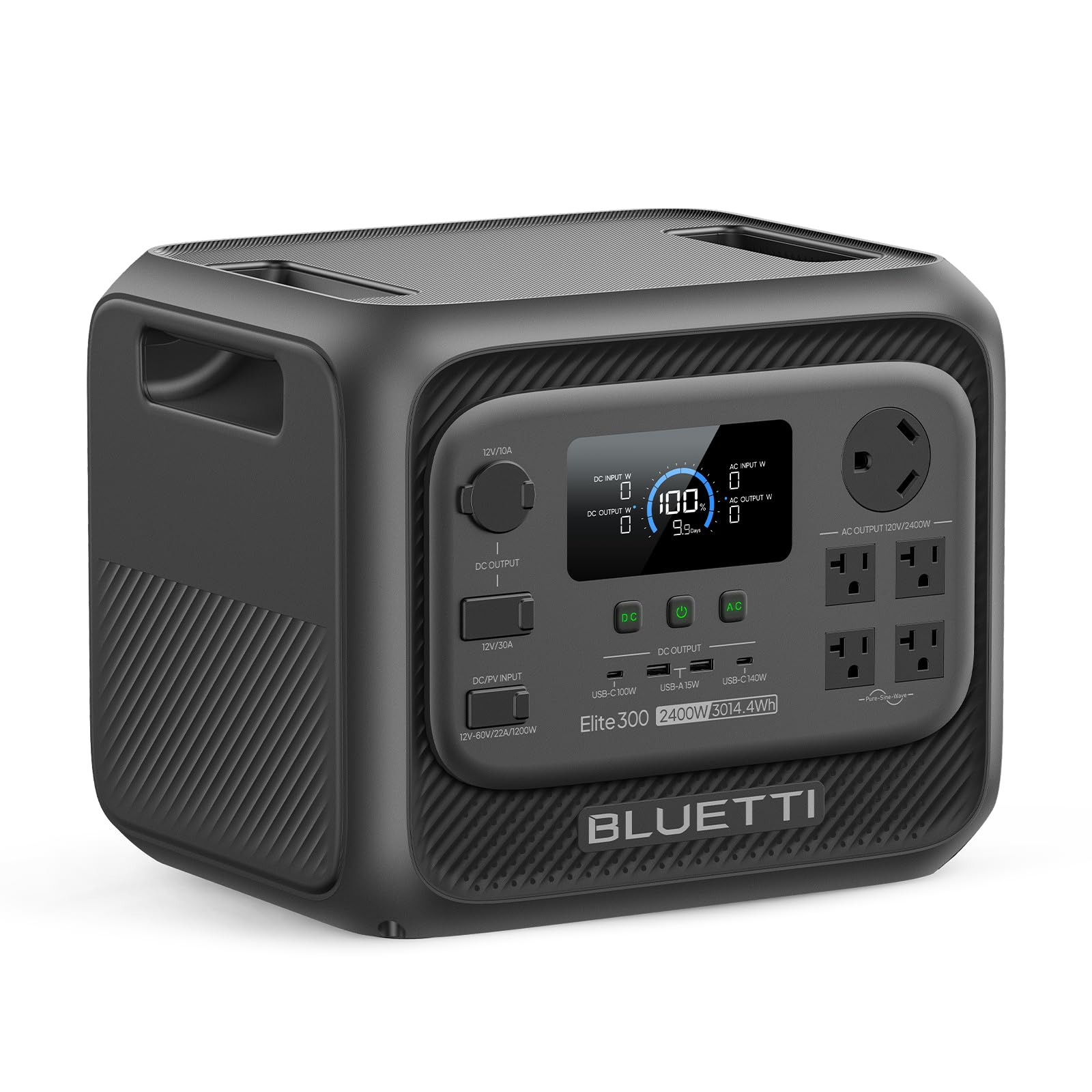 BLUETTI Solar Generator Elite 300 with 350W Solar Panel Included, 3014.4Wh | 2400W (4800W Surge), Smallest 3kWh, LFP Portable Power Station for RV, Home Backup, Outage, w/ TT-30 RV Port & 12V/30A DC