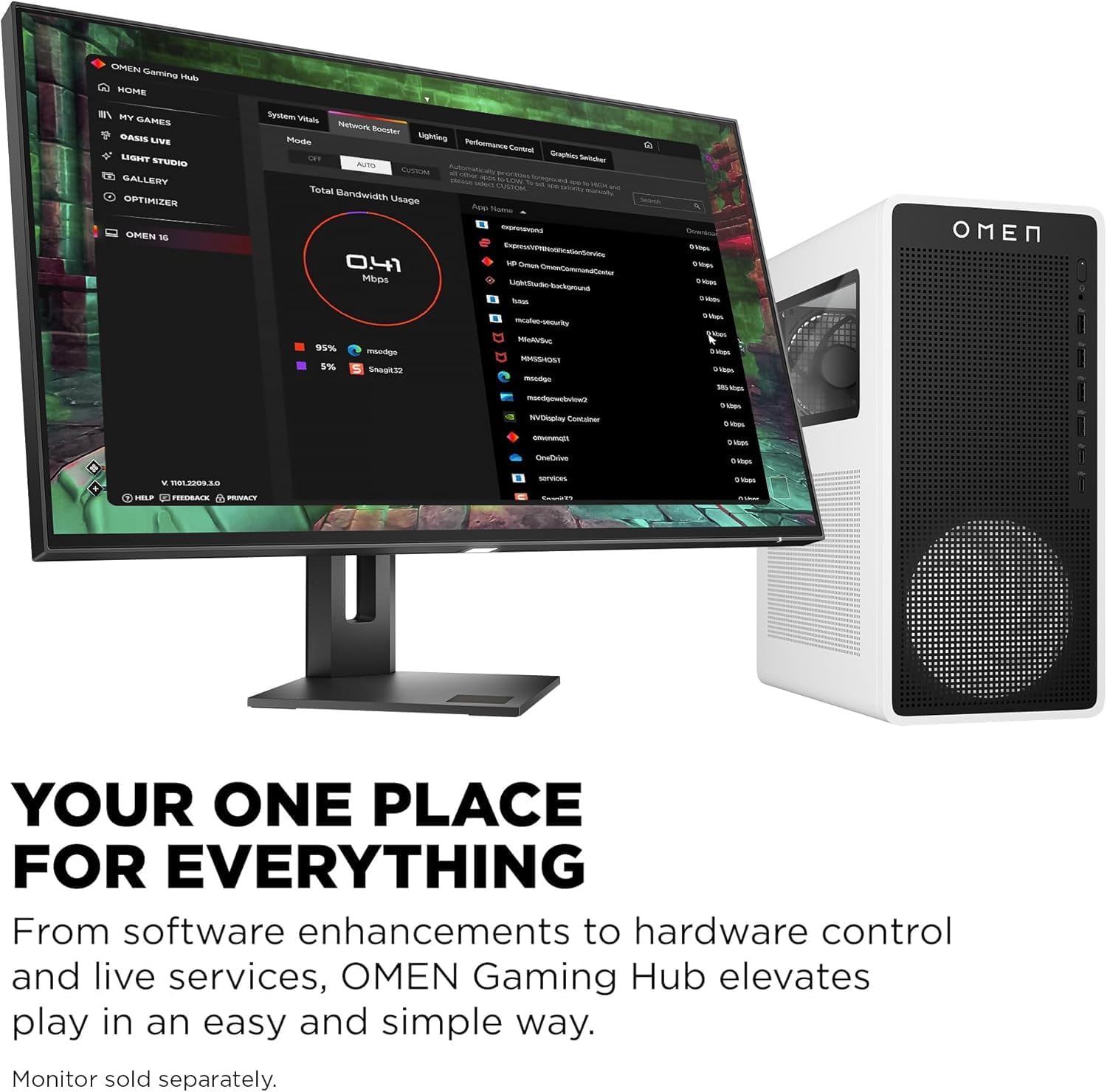 HP OMEN 16L TG03 Gaming Desktop PC | Intel Ultra 7 265F Processor | NVIDIA GeForce RTX 5060 Ti | 16GB GDDR7 RAM | 1TB NVMe SSD | VR-Ready Performance Tower | Panda Metal Finish