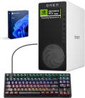HP OMEN 16L TG03 Pro Business Gaming Desktop, Intel Ultra 7 265F (Beats i7-14700F), NVIDIA RTX 5060, 32GB DDR5 RAM, 2TB SSD, Workstation for Creation, Bundle with Thunderobot KG3089R Keyboard