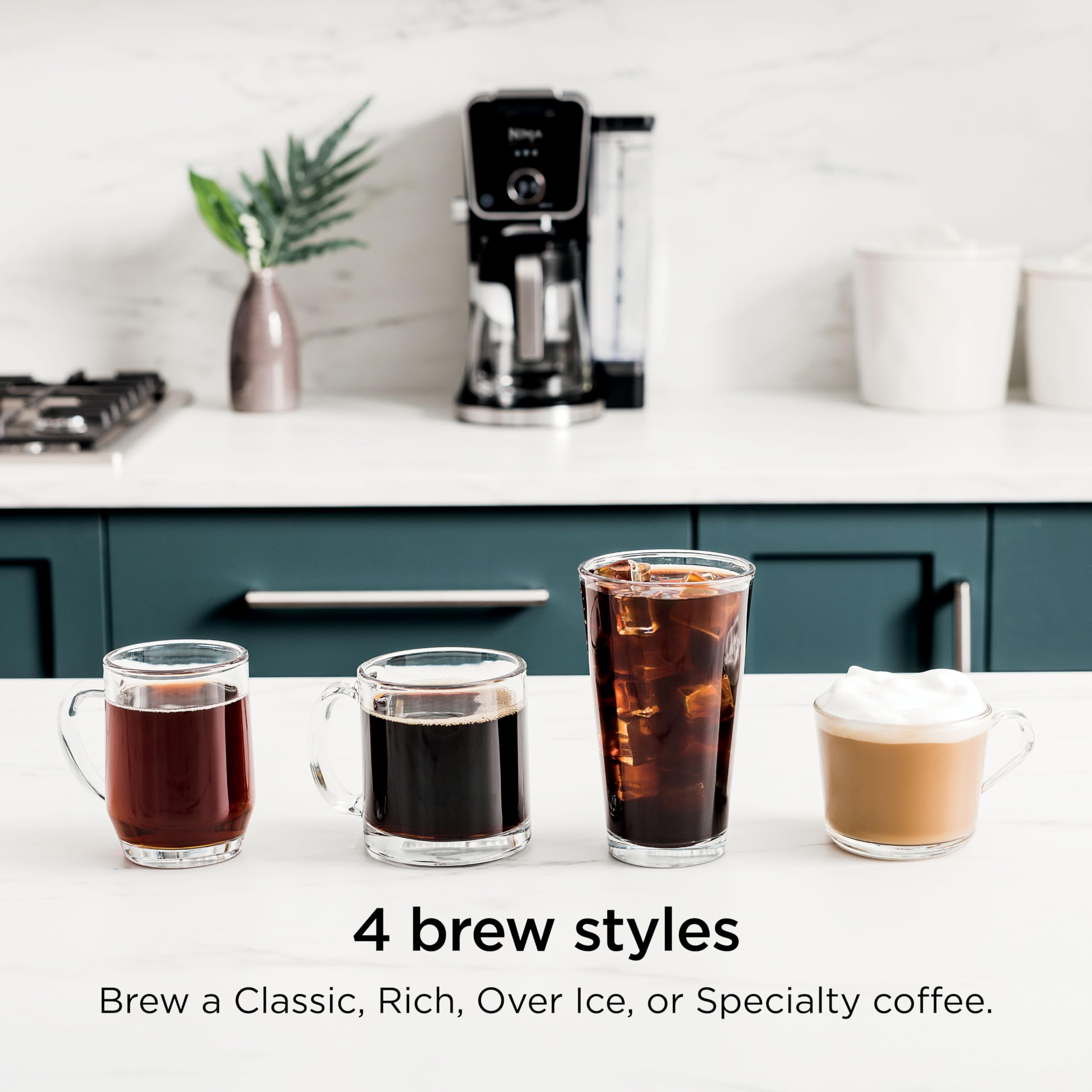 Ninja Specialty Drip Coffee Maker, DualBrew Pro, Black, CFP301 | Coffee Machine w/ Frother, Paper Filter, Brew with Pods & Grounds, K Cups Compatible, 4 Brew Styles, 13 Cup to Pot Sizes