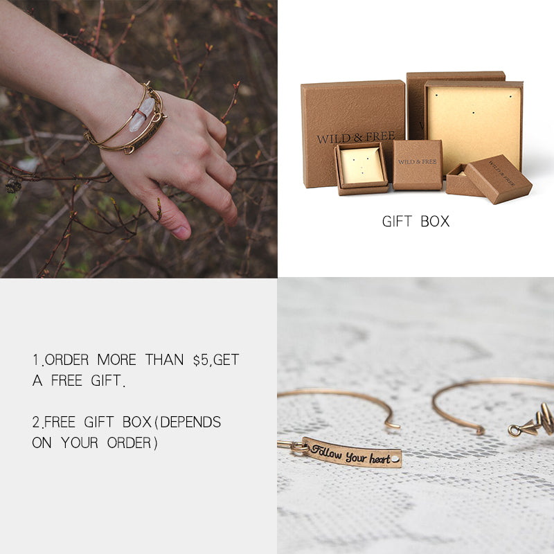 3PCS Handmade Alloy Cuff Bangles Set Vintage Gold&Silver Natural Stone Arrow Follow Your Heart Letter Infinity Bangle for Lover