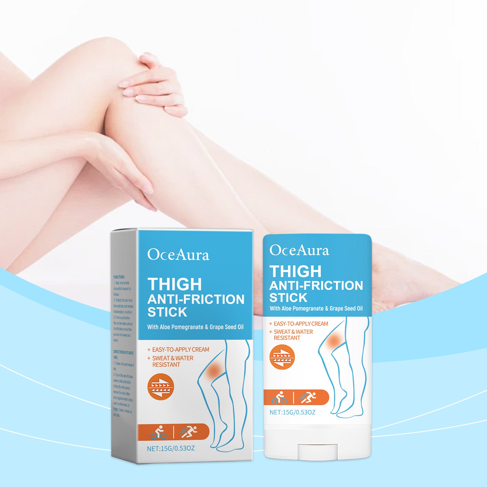 OceAura Moisturizing Anti-Friction Balm For Leg Skin Nourishes, Lubricated, Refreshing And Non-Greasy